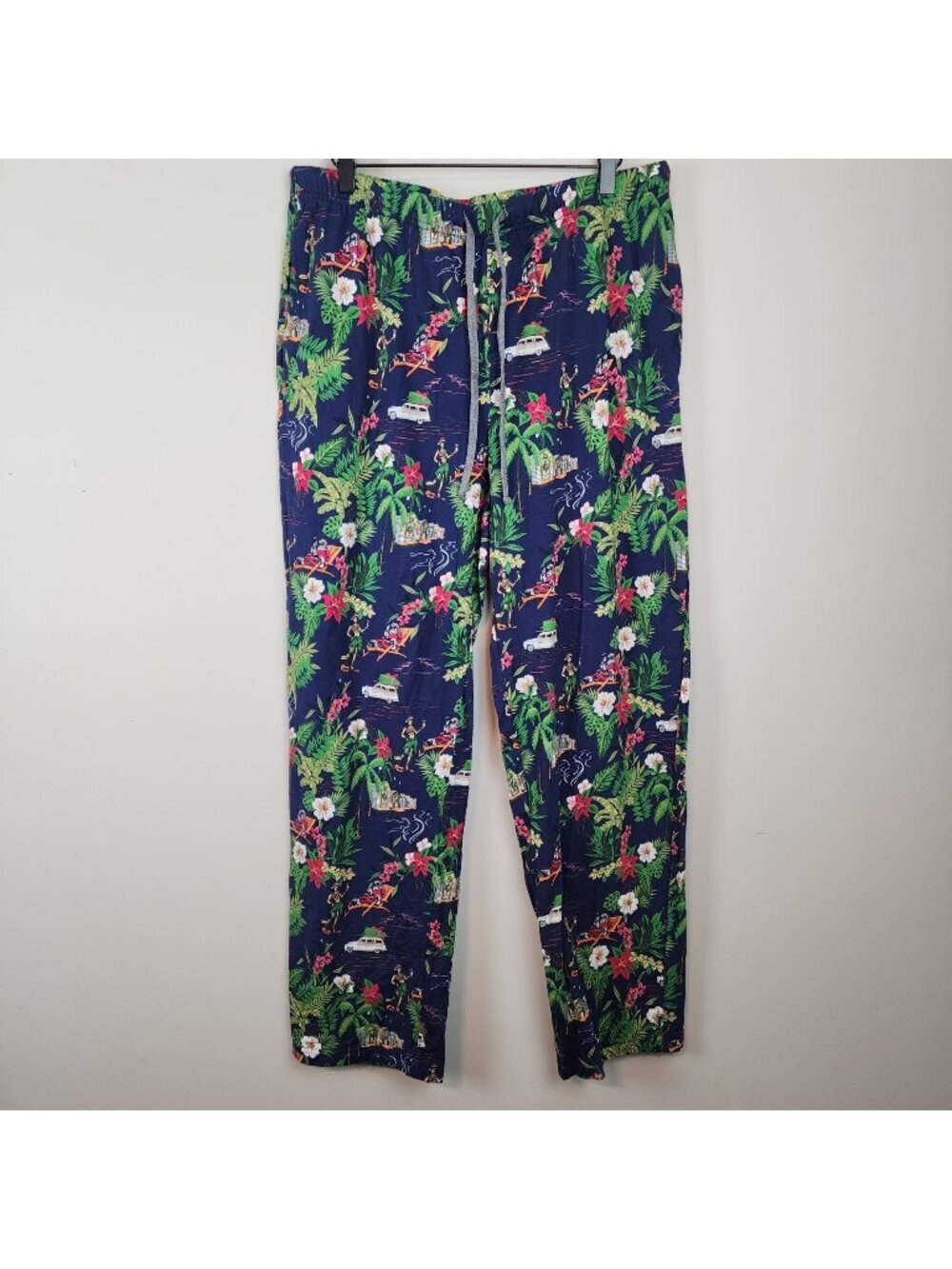 Tommy Bahama men sz L lounge sleep pants blue Hawaii print